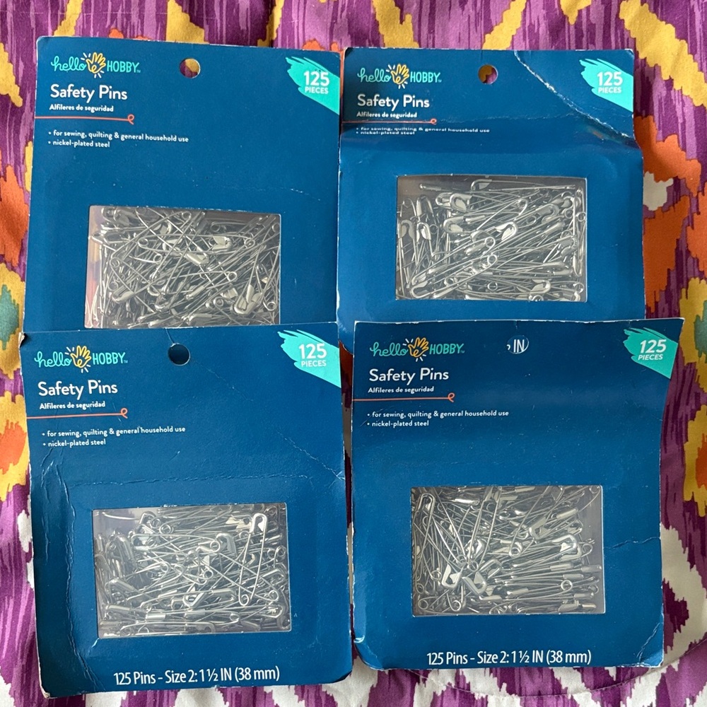 Silver Safety Pins - 125 Count